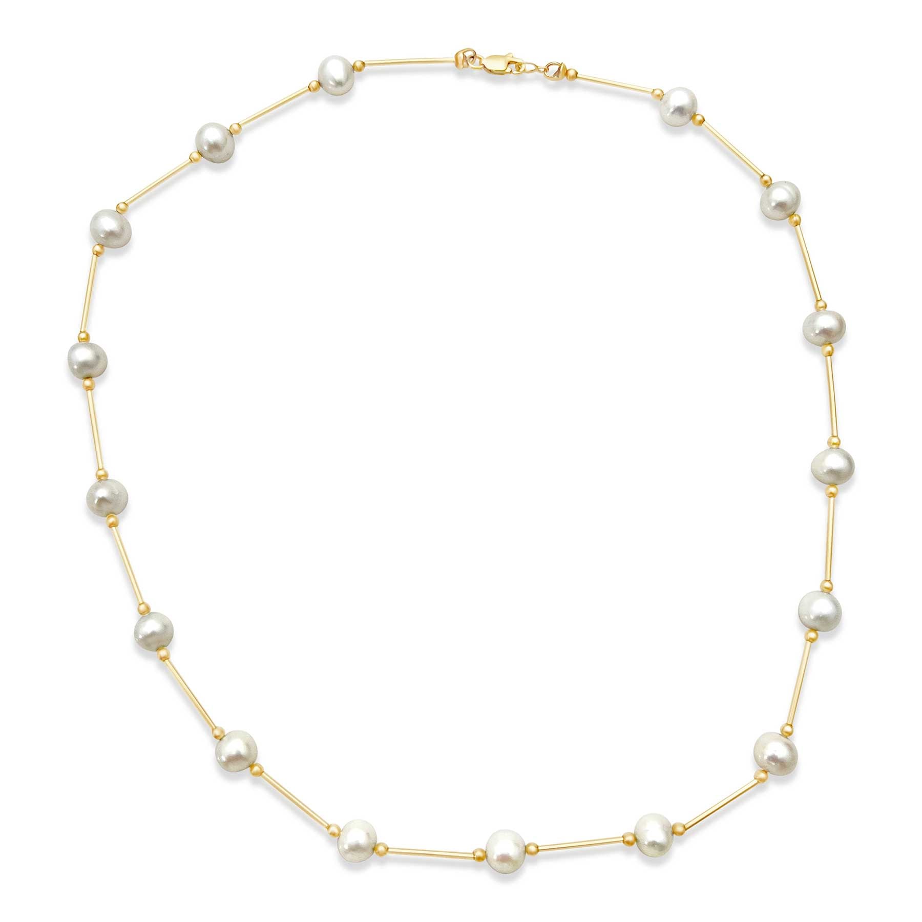 Freshwater Pearl Station Necklace Lev Jewelers